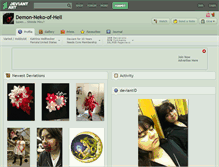 Tablet Screenshot of demon-neko-of-hell.deviantart.com