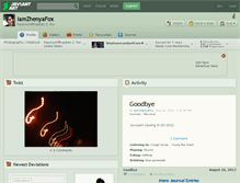 Tablet Screenshot of iamzhenyafox.deviantart.com