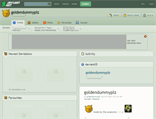 Tablet Screenshot of goldendummyplz.deviantart.com