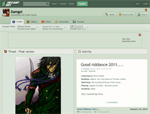 Tablet Screenshot of damgel.deviantart.com