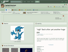 Tablet Screenshot of captainveemon.deviantart.com