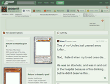 Tablet Screenshot of deleter09.deviantart.com