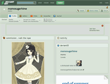 Tablet Screenshot of momosugarhime.deviantart.com