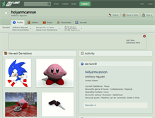 Tablet Screenshot of holyarmcannon.deviantart.com