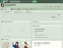 Tablet Screenshot of mynameisgeena.deviantart.com
