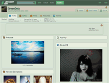 Tablet Screenshot of greendots.deviantart.com