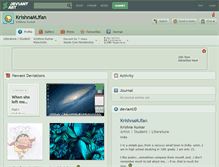 Tablet Screenshot of krishnamjfan.deviantart.com