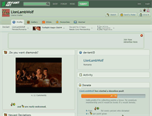 Tablet Screenshot of lionlambwolf.deviantart.com