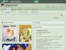 Tablet Screenshot of icyragemora12061.deviantart.com