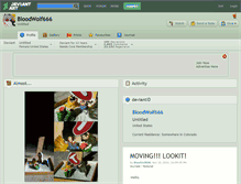 Tablet Screenshot of bloodwolf666.deviantart.com