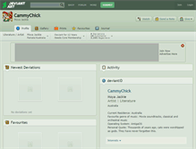 Tablet Screenshot of cammychick.deviantart.com