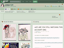 Tablet Screenshot of coldstar1229.deviantart.com