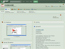 Tablet Screenshot of crystalcynder.deviantart.com