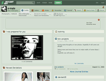 Tablet Screenshot of e-male.deviantart.com