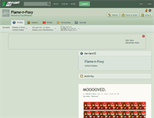 Tablet Screenshot of flame-n-foxy.deviantart.com
