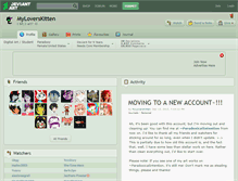 Tablet Screenshot of myloverskitten.deviantart.com