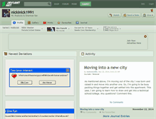 Tablet Screenshot of nickinick1991.deviantart.com