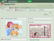 Tablet Screenshot of kasanoda-x-tetsuya.deviantart.com