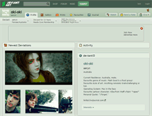Tablet Screenshot of oki-oki.deviantart.com
