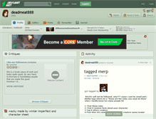Tablet Screenshot of deadmeat888.deviantart.com
