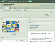 Tablet Screenshot of miyakoxtaka4ever.deviantart.com