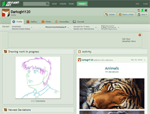 Tablet Screenshot of darksgirl120.deviantart.com