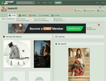 Tablet Screenshot of izrah420.deviantart.com