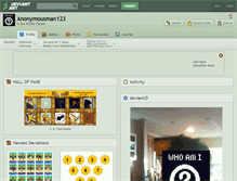 Tablet Screenshot of anonymousman123.deviantart.com
