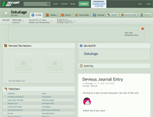 Tablet Screenshot of dokukage.deviantart.com