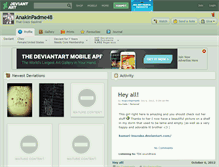 Tablet Screenshot of anakinpadme48.deviantart.com