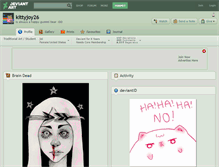 Tablet Screenshot of kittyjoy26.deviantart.com