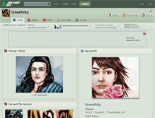 Tablet Screenshot of greenticky.deviantart.com