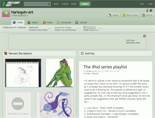 Tablet Screenshot of harlequin-art.deviantart.com