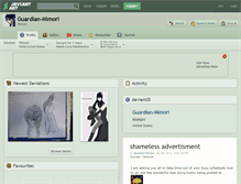 Tablet Screenshot of guardian-mimori.deviantart.com