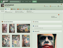 Tablet Screenshot of carlyshephard.deviantart.com
