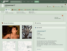 Tablet Screenshot of crimsonrose17.deviantart.com