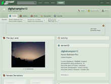 Tablet Screenshot of digitalvampire13.deviantart.com