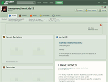 Tablet Screenshot of homesweethomicide13.deviantart.com
