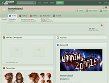 Tablet Screenshot of immortalsoul.deviantart.com