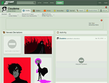 Tablet Screenshot of cloudeme.deviantart.com