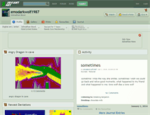 Tablet Screenshot of emodarkwolf1987.deviantart.com