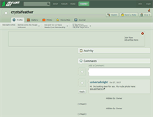 Tablet Screenshot of crystalfeather.deviantart.com