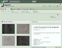 Tablet Screenshot of diaperkid.deviantart.com