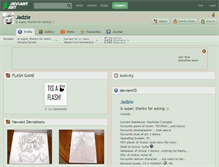 Tablet Screenshot of jadzie.deviantart.com