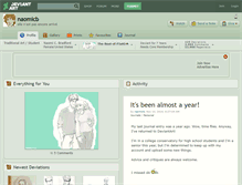 Tablet Screenshot of naomicb.deviantart.com