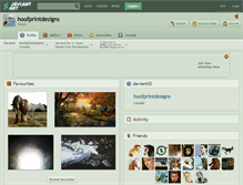 Tablet Screenshot of hoofprintdesigns.deviantart.com