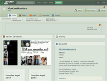 Tablet Screenshot of nicotinemonsters.deviantart.com