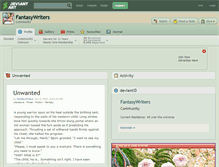 Tablet Screenshot of fantasywriters.deviantart.com