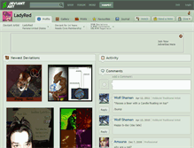 Tablet Screenshot of ladyred.deviantart.com