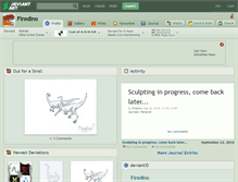 Tablet Screenshot of firedino.deviantart.com